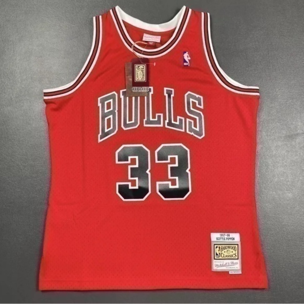 New Authentic Scottie Pippen Mitchell Ness 97 98 Bulls Jersey Size Mens